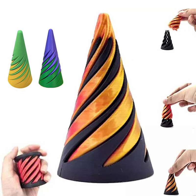 3D Printing Fidget Toys - 3D Printed Spiral Cone Toy Impossible