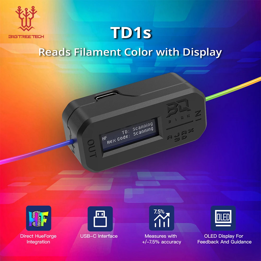 3D Printing Xyz - BIGTREETECH TD1s Reads Filament Color with