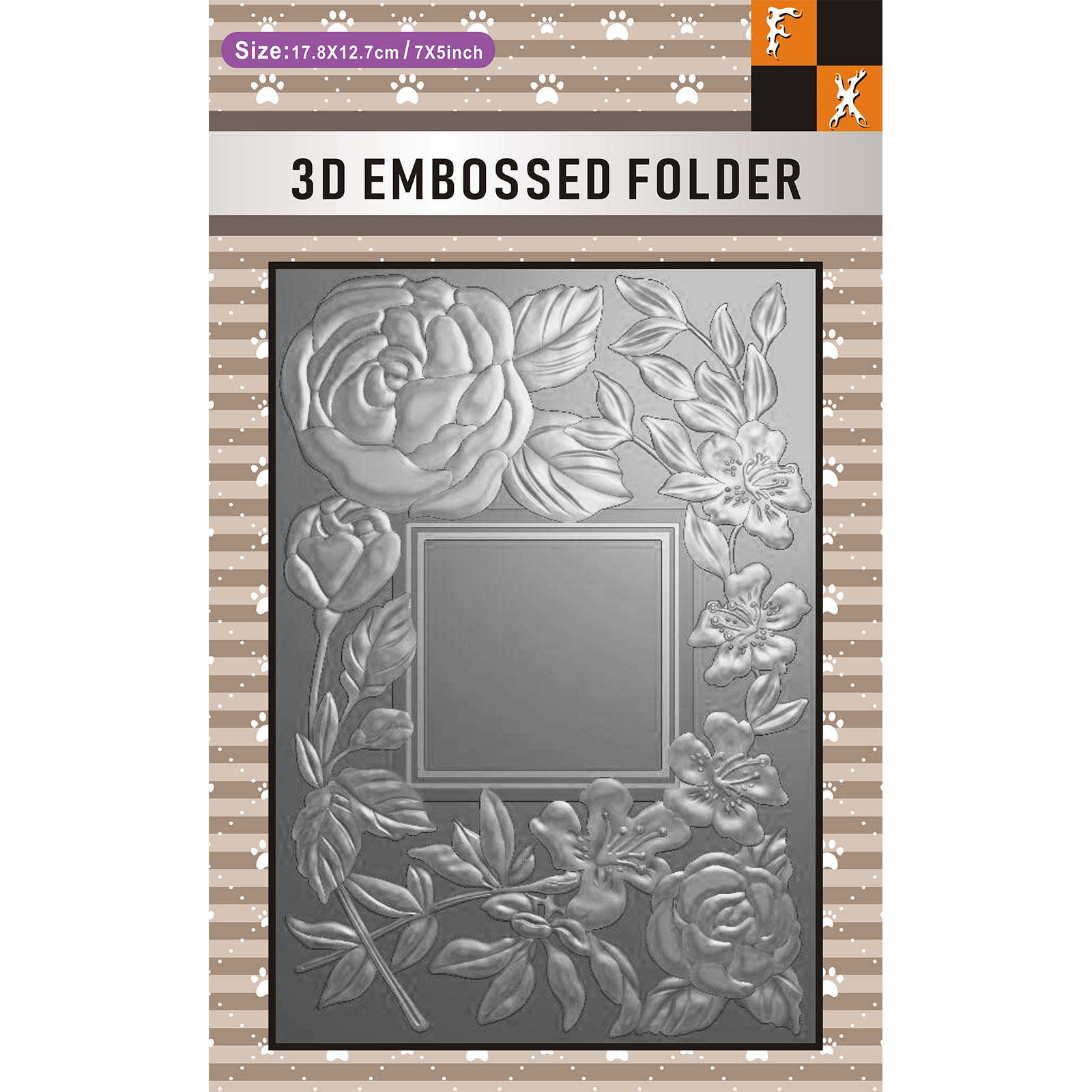 3D Printing Card - Rectangular photo album flower frame design