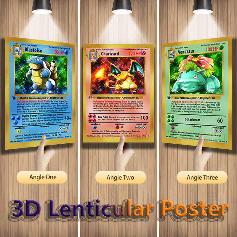 Anime Pokemon 3D Lenticular Po - 3D Printing Card avis et prix