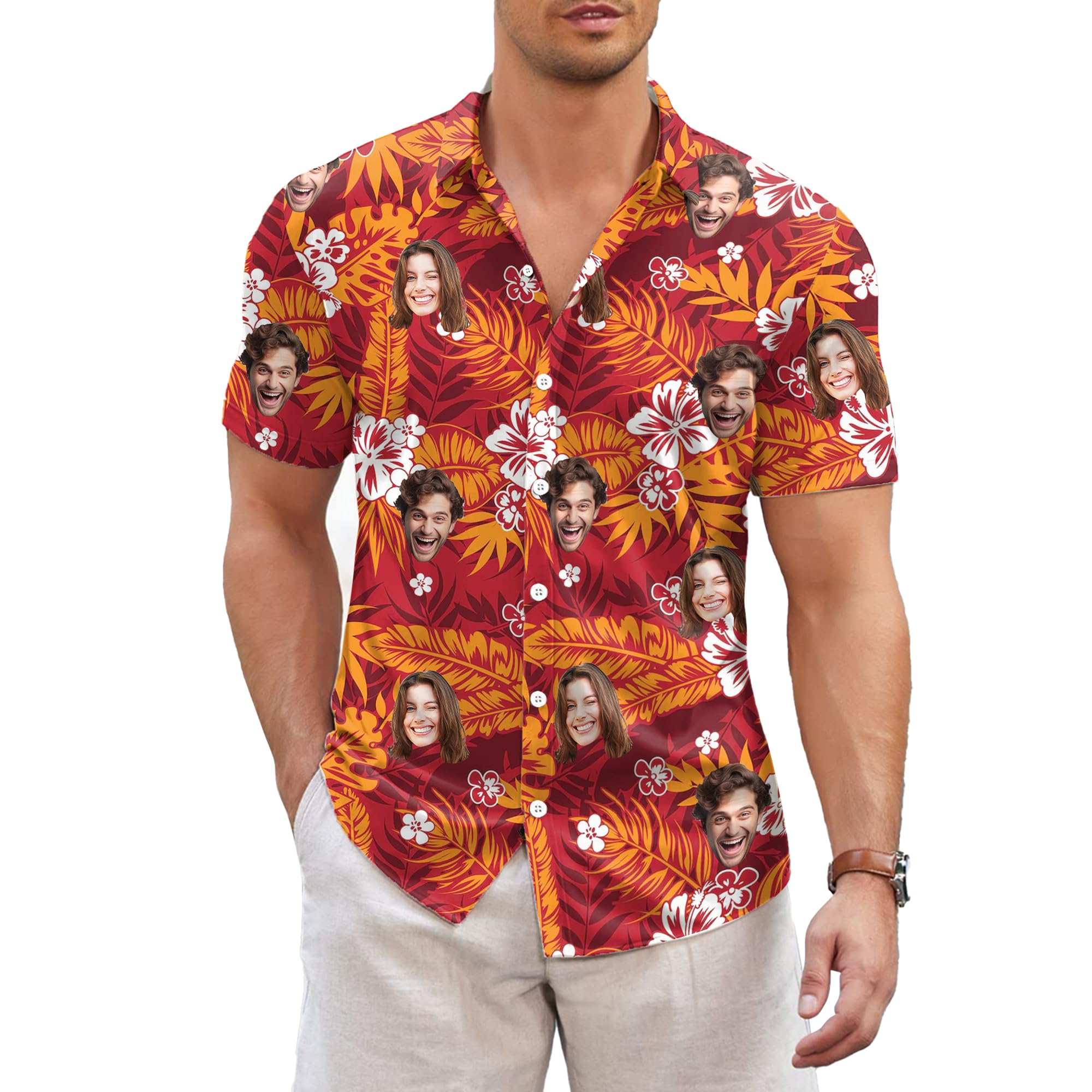New Custom Face Hawaiian Shirt - 3D Printing Foto avis et prix