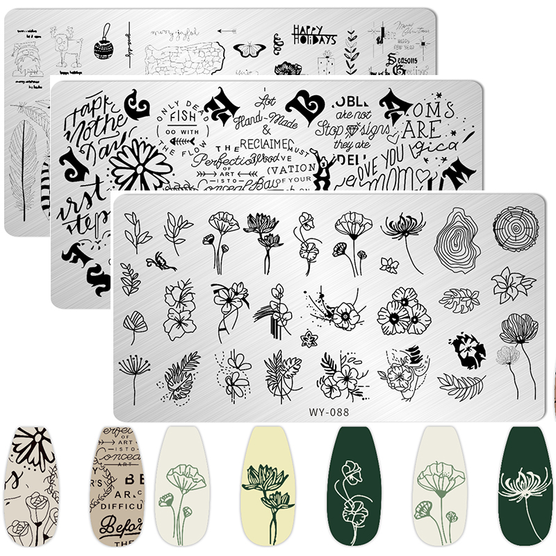 Leaves Flower Nail Art Stampin - 3D Printing Template avis et prix