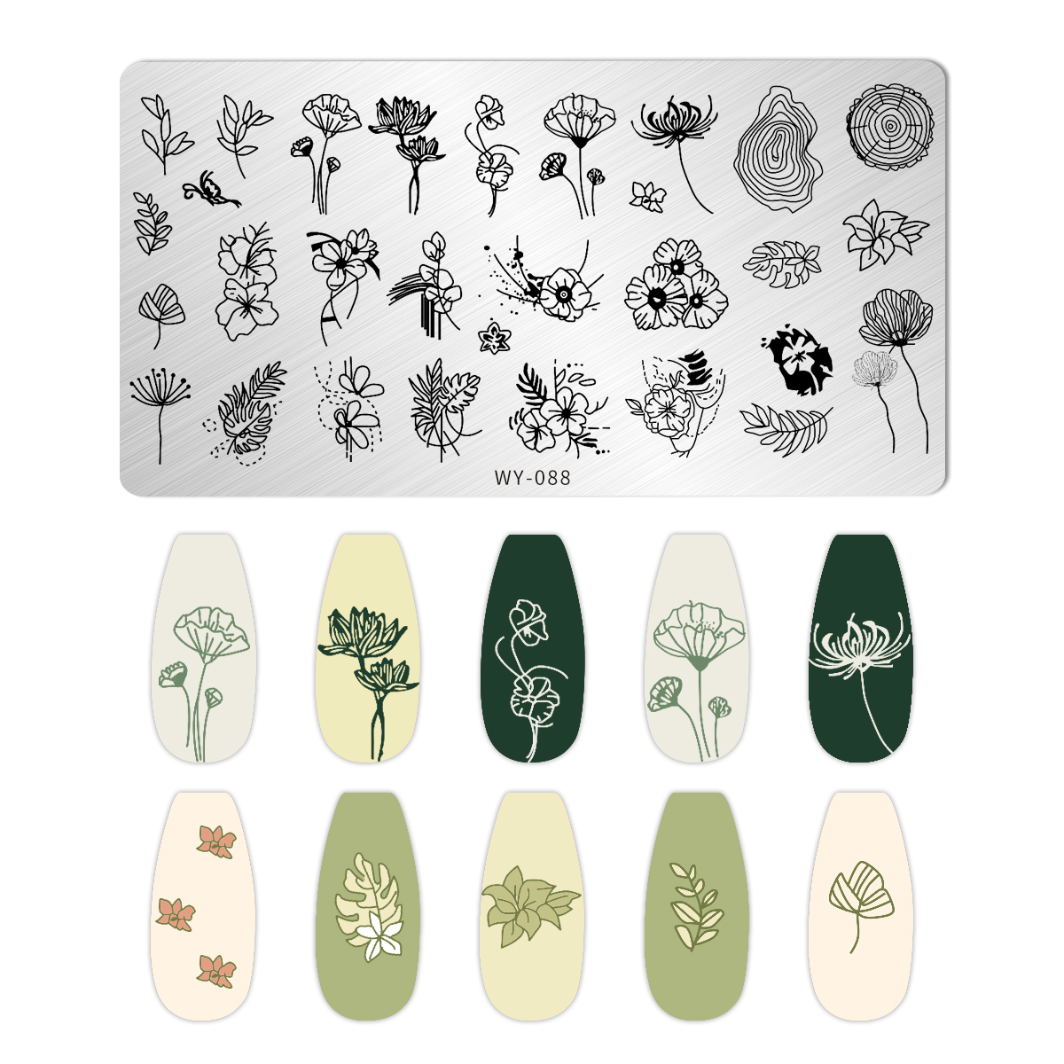 Leaves Flower Nail Art Stampin - 3D Printing Template avis et prix