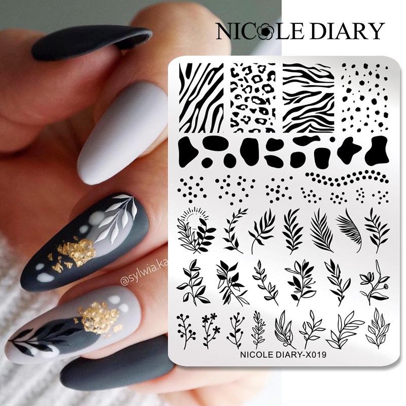 NICOLE DIARY Leaves Flower Nai - 3D Printing Template avis et prix
