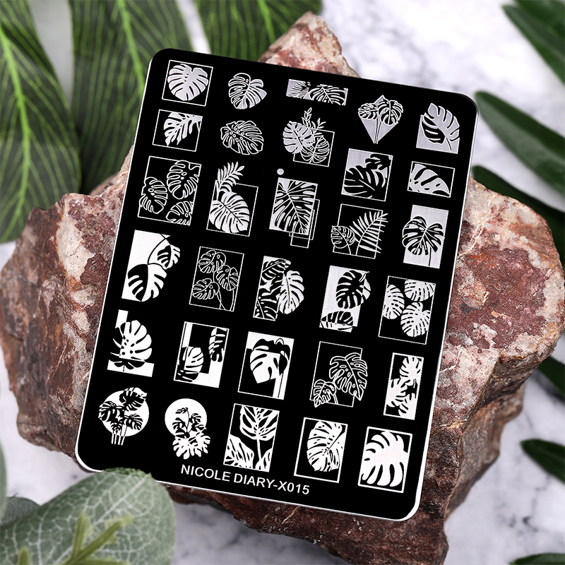 NICOLE DIARY Leaves Flower Nai - 3D Printing Template avis et prix
