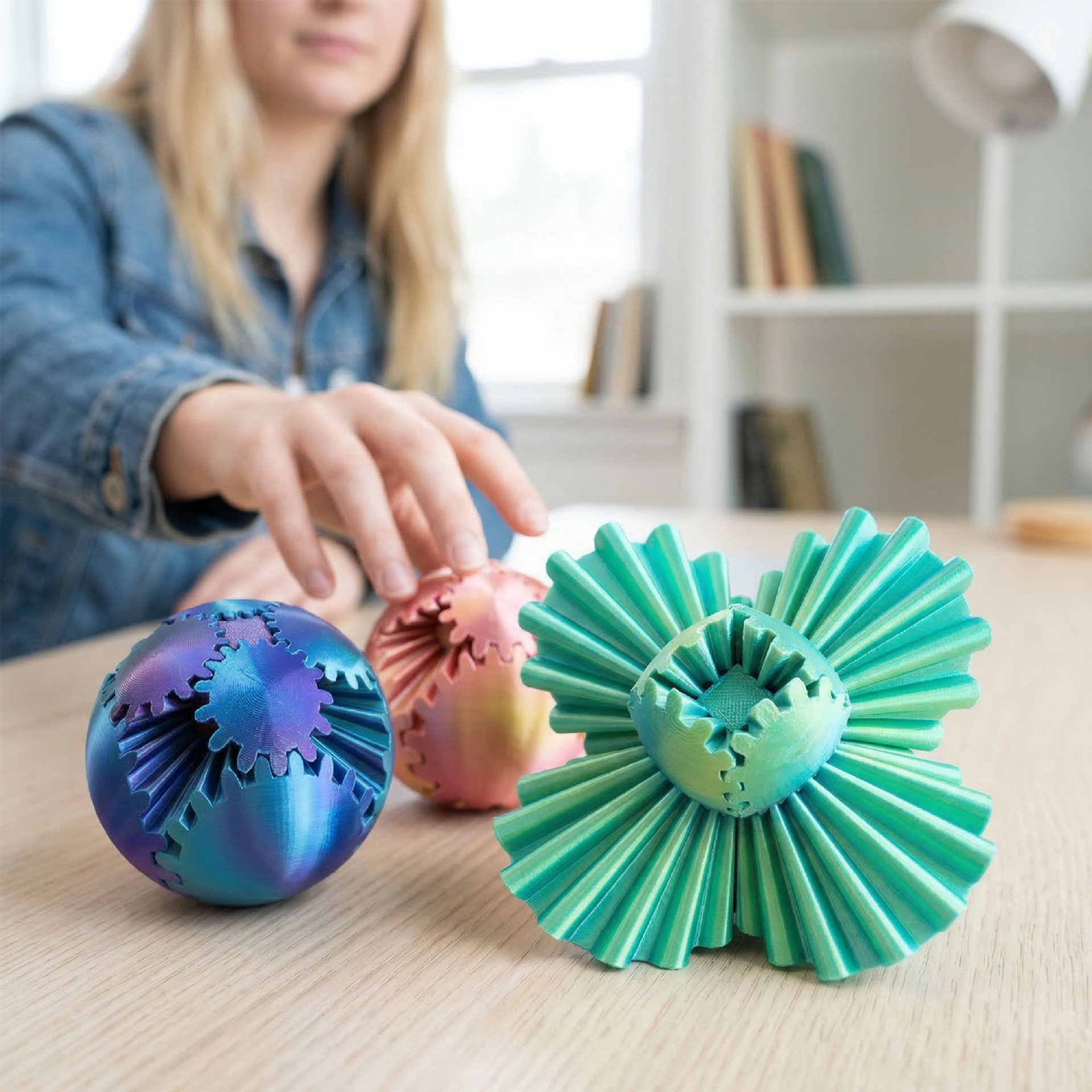 1PC Gear Ball 3D Printed Fidge - 3D Printing Fidget Toys avis et prix