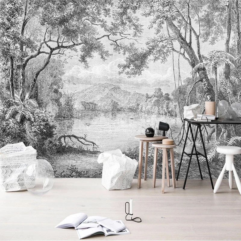 Papel Pintado Photo Black And  - 3D Printing Foto avis et prix