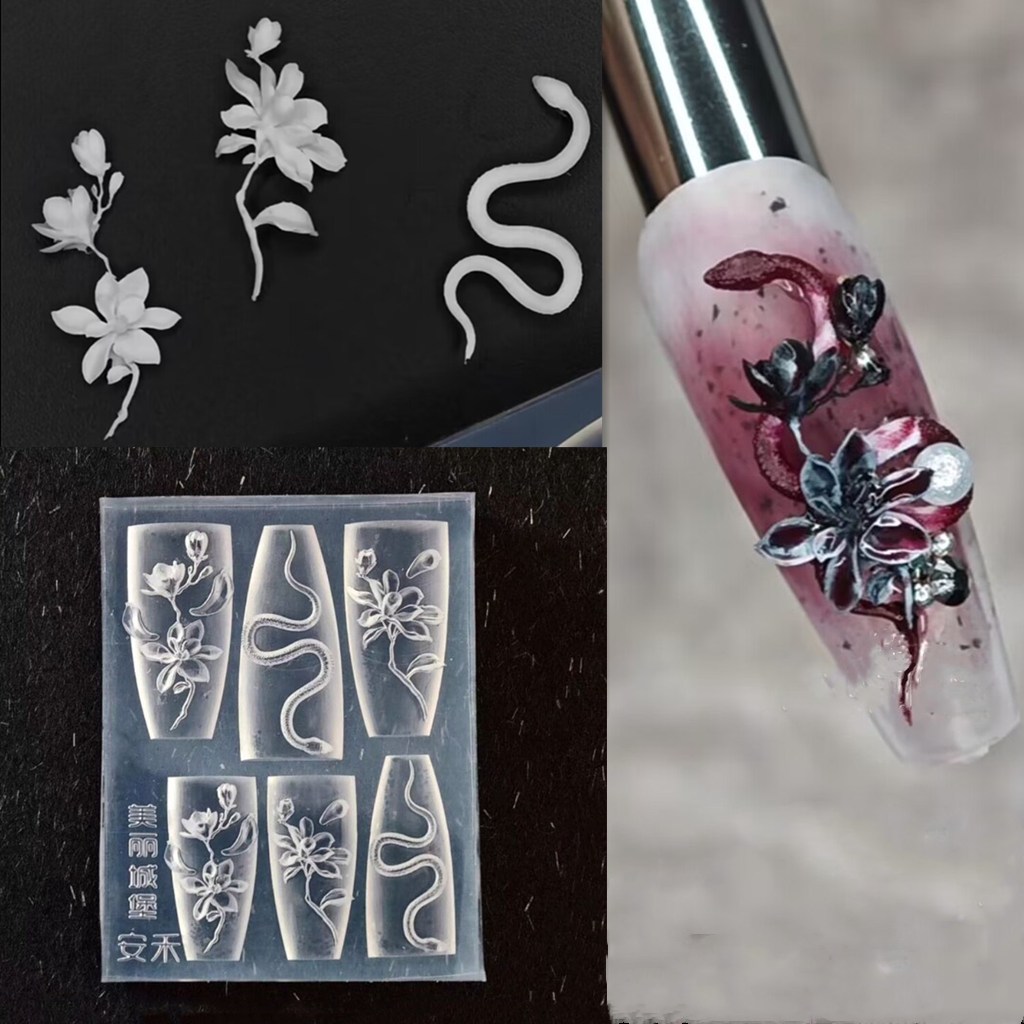 1pc Magnolia Flower Snake Rose - 3D Printing Template avis et prix