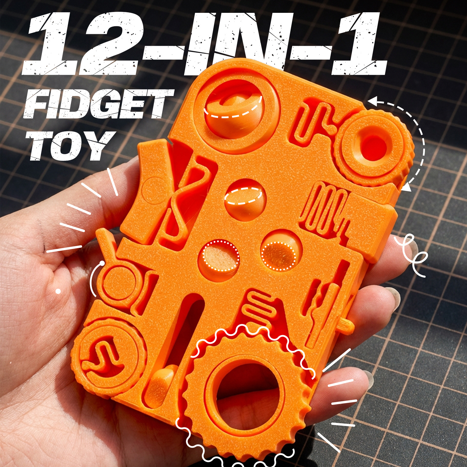 12-in-1 Stress Relief Toy 3D P - 3D Printing Fidget Toys avis et prix