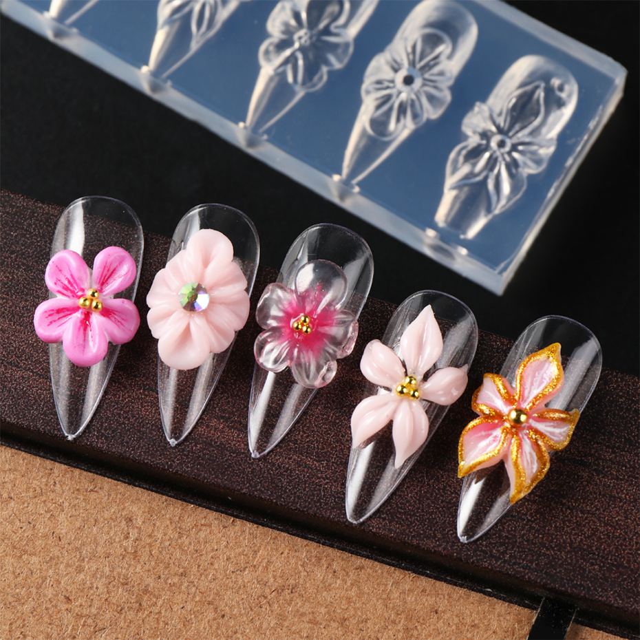 1pc 3D Spring Flower Nail Sili - 3D Printing Ptc avis et prix