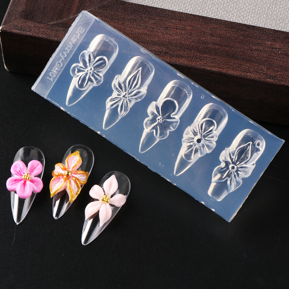 1pc 3D Spring Flower Nail Sili - 3D Printing Ptc avis et prix