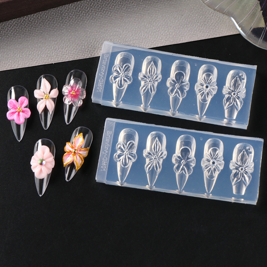 1pc 3D Spring Flower Nail Sili - 3D Printing Ptc avis et prix