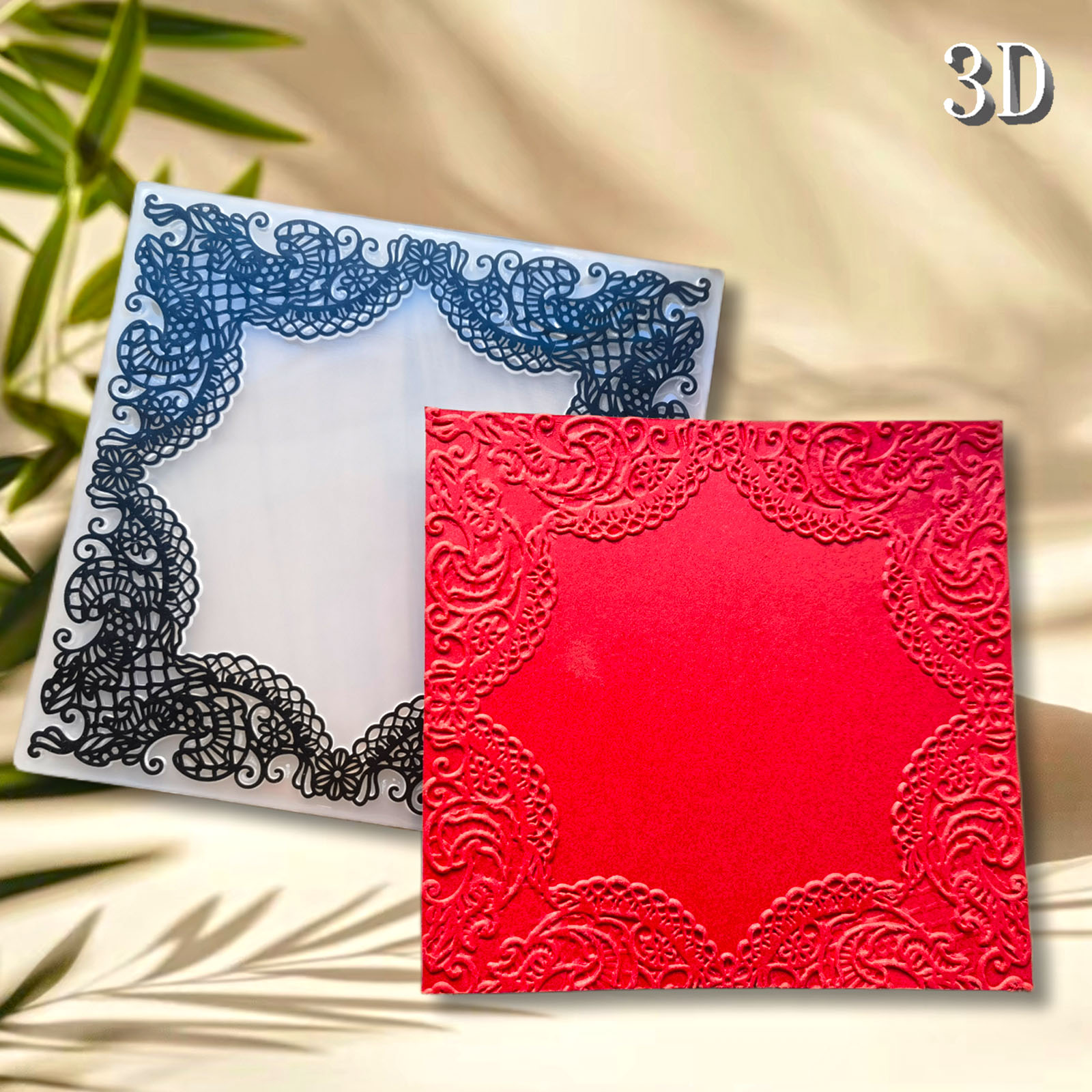 Square European silk frame 3D  - 3D Printing Card avis et prix