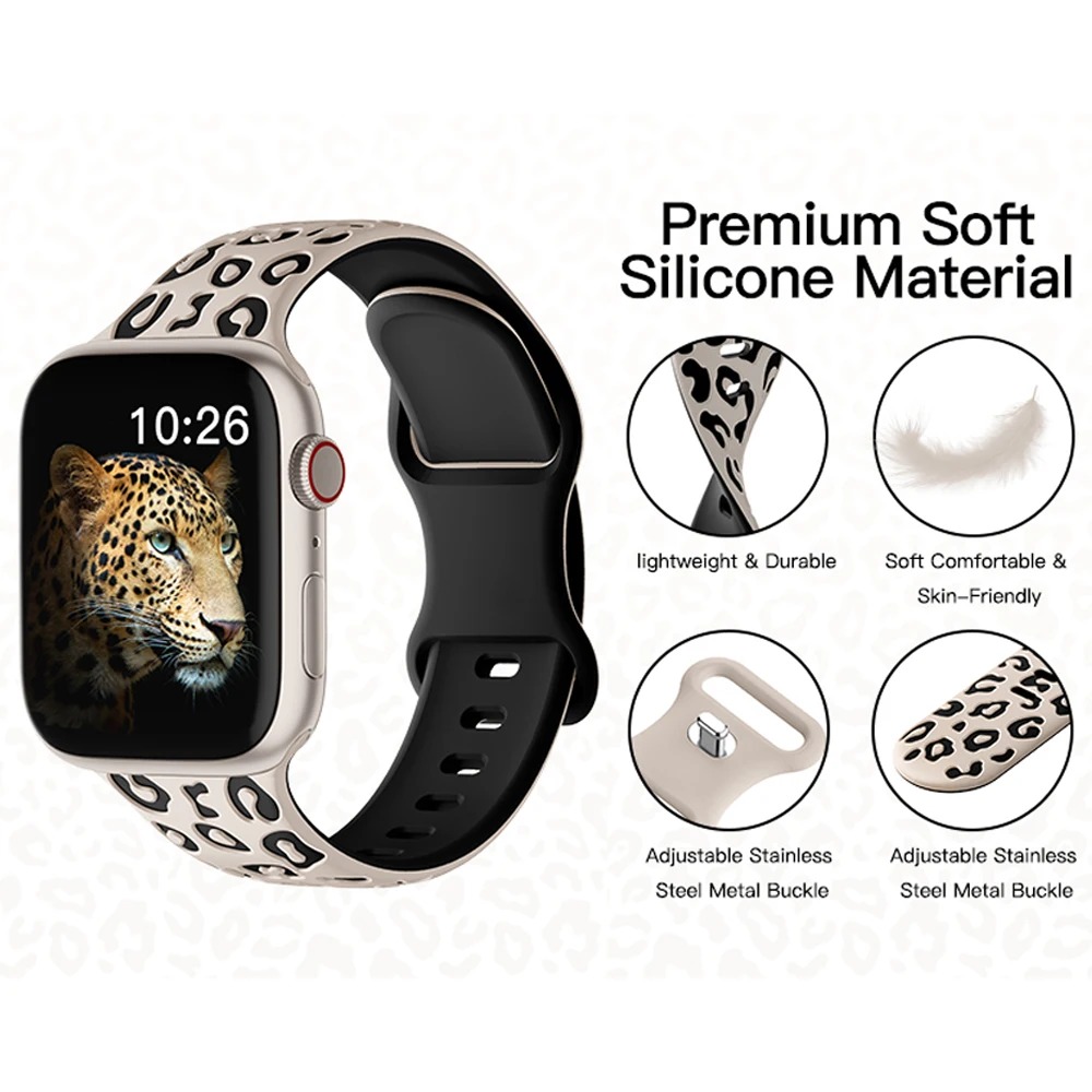 Engraved Leopard For Apple Wat - 3D Printing Watch avis et prix