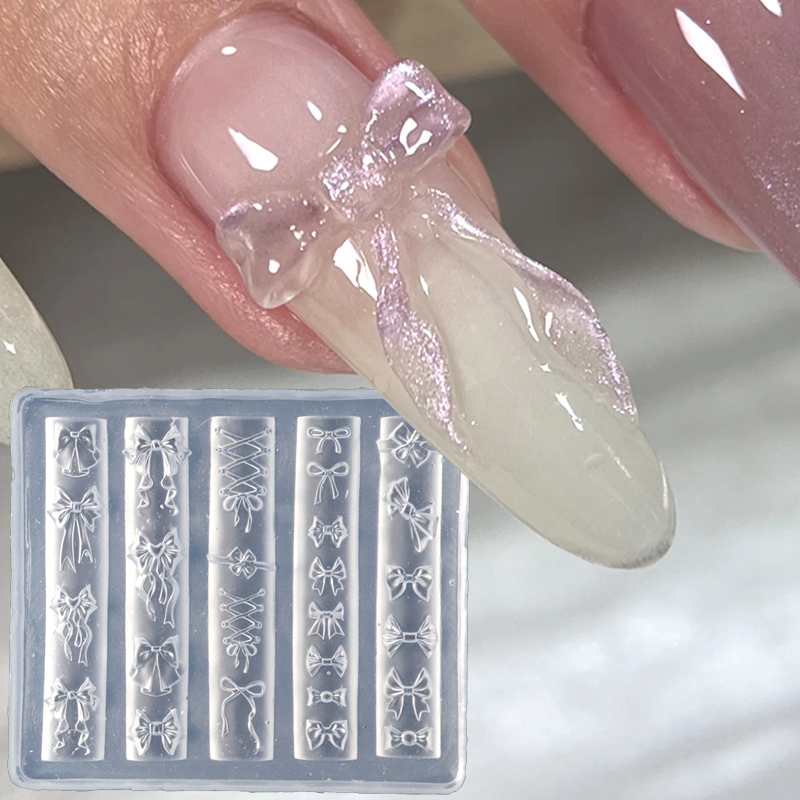 Elegant Bow Silicone Nail Art  - 3D Printing Ptc avis et prix