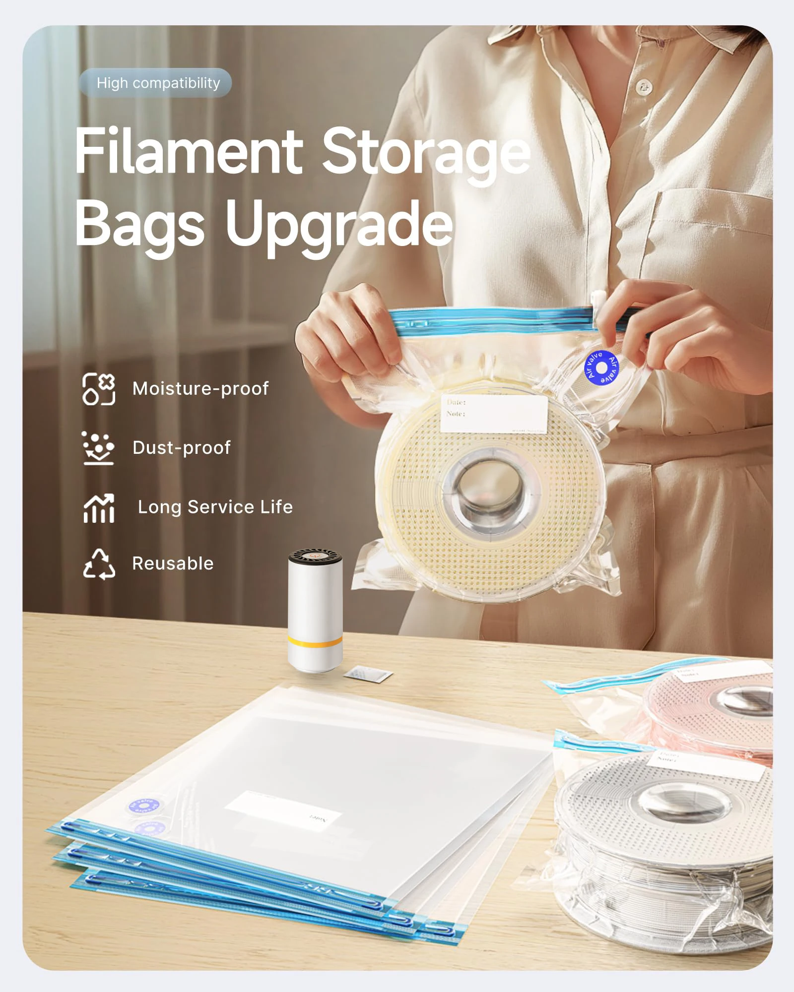 3D Printer Filament Vacuum Bag - 3D Printing Xyz avis et prix