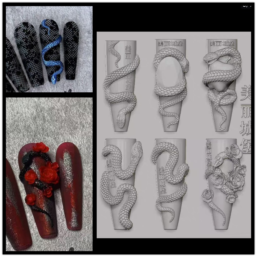 1Pc Snake  New Year Rose Snake - 3D Printing Template avis et prix
