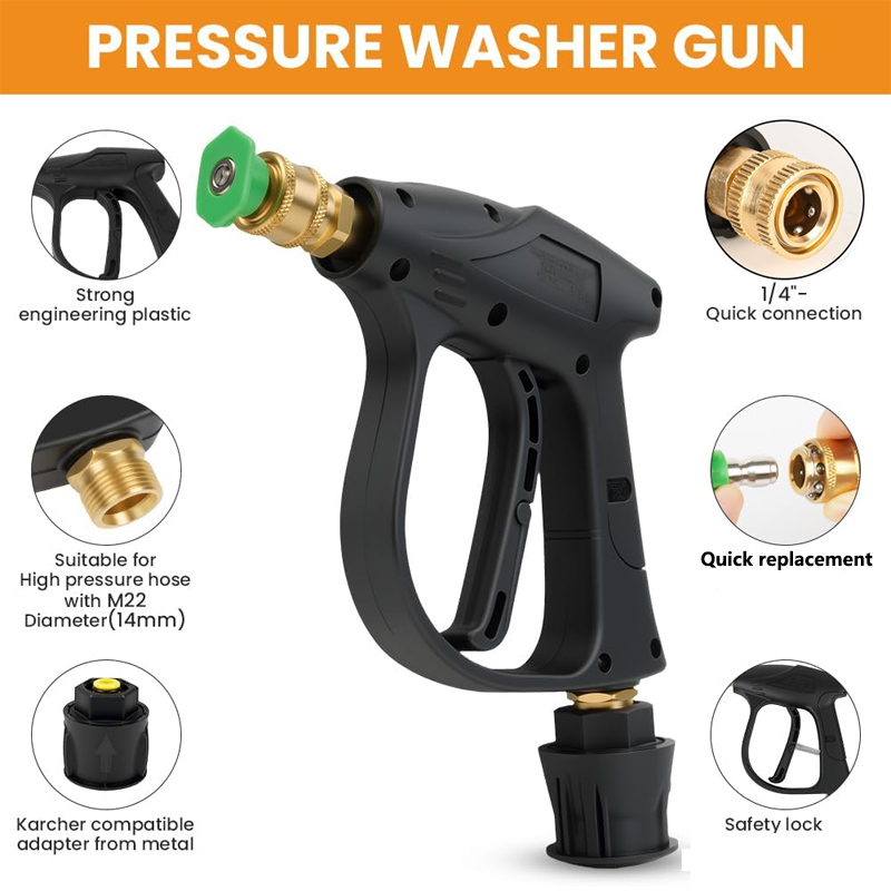 High Pressure Washer Gun with  - Nozzle Cleaning Kit avis et prix