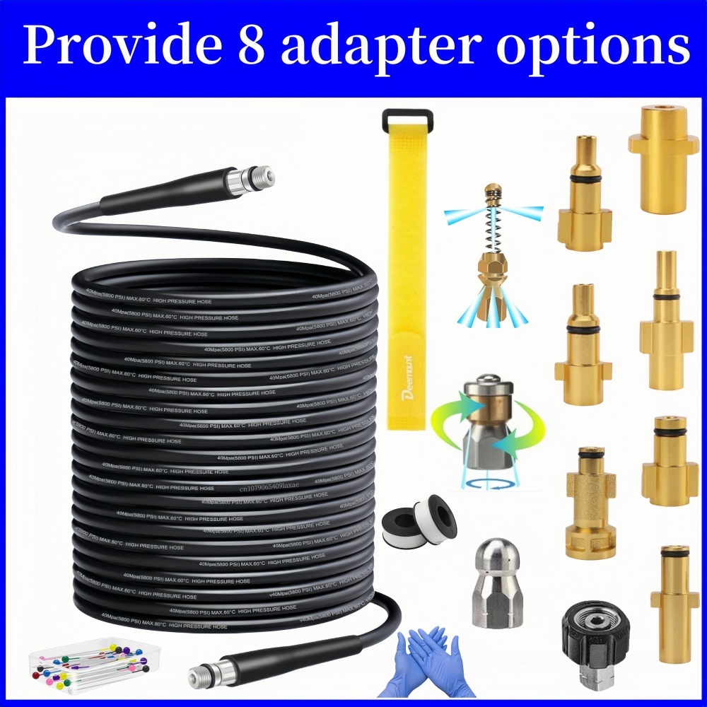 0.5~50m Sewer Cleaning Hose Hi - Nozzle Cleaning Kit avis et prix