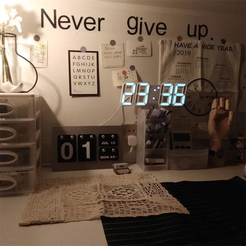 3D LED Digital Clock Wall Deco - 3D Printing Watch avis et prix