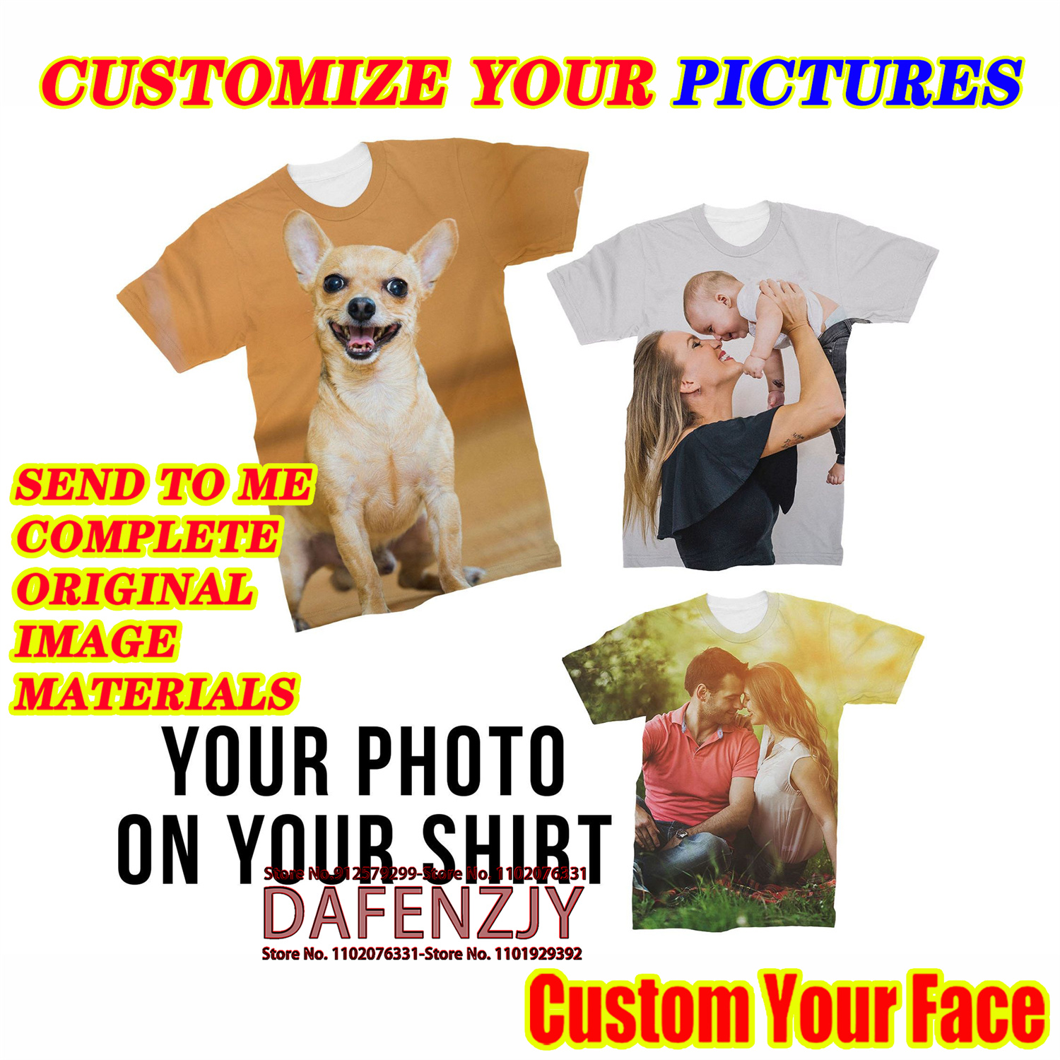 Men's Summer Custom Your Photo - 3D Printing Foto avis et prix